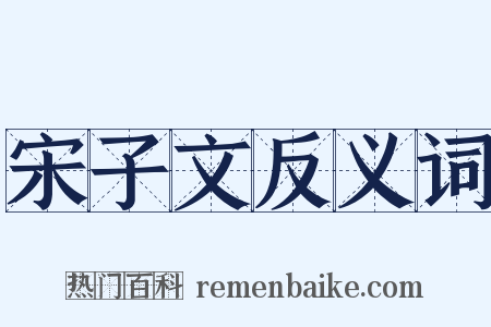宋子文反义词是什么意思的图片